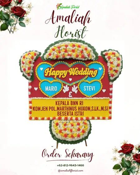 Papan Bunga Pernikahan Karanggatak